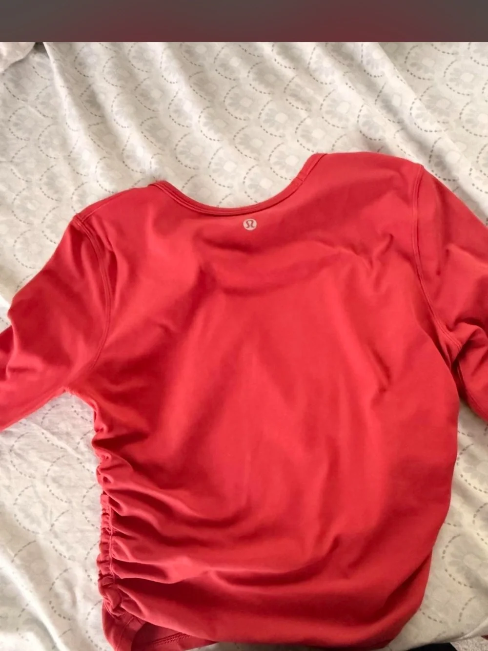 lululemon athletica Long Sleeve Crew Top in Coral